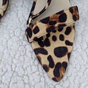 Leopard/ cheetah heeled sandals